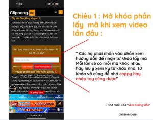 Chí Bình Doãn : Hướng dẫn cách mở khóa toàn bộ Clipnong chỉ 2 phút